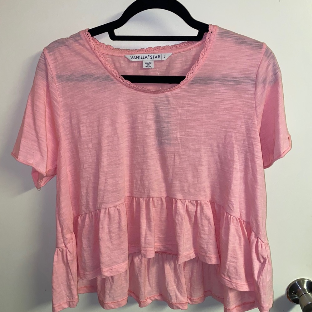 Pink high-low top